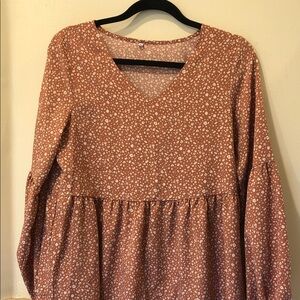 Floral V-Neck Long Sleeve Dress | above knee | NWOT